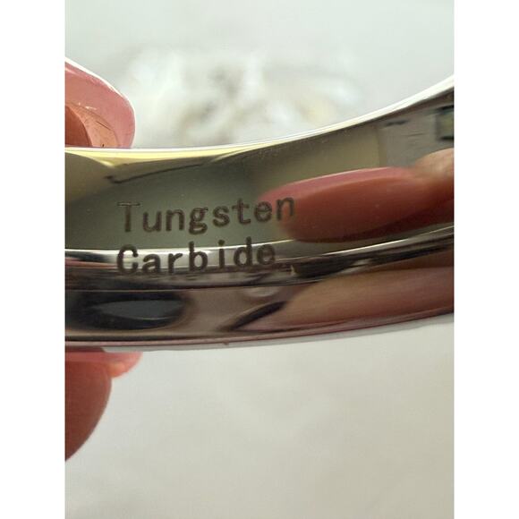 Mens Tungsten Carbide Size 13.5 Engraved Ring 50 Years and Forever 1974-2024 - Picture 3 of 6